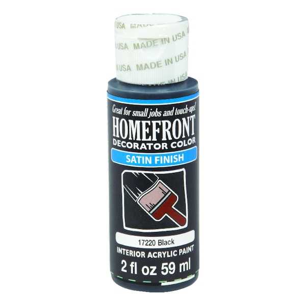 Homefront Homefront Satin Black Hobby Paint 2 oz 17220N - main